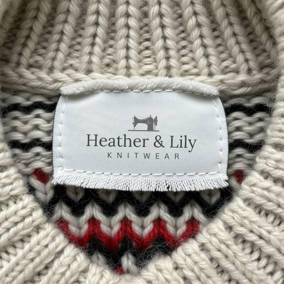 Knitted Sweater with Geometric Patterns