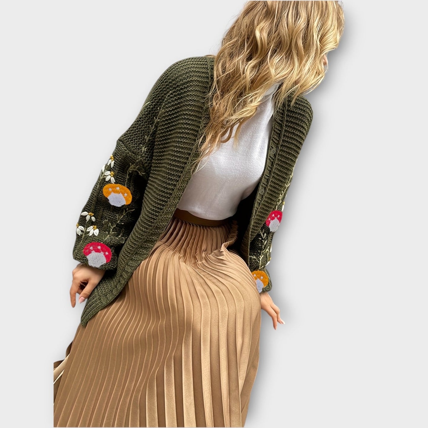 Whimsical Embroidered Cardigan