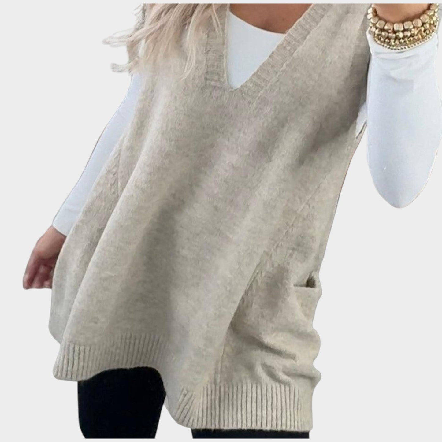 Cozy V-Neck Knit Sweater Vest