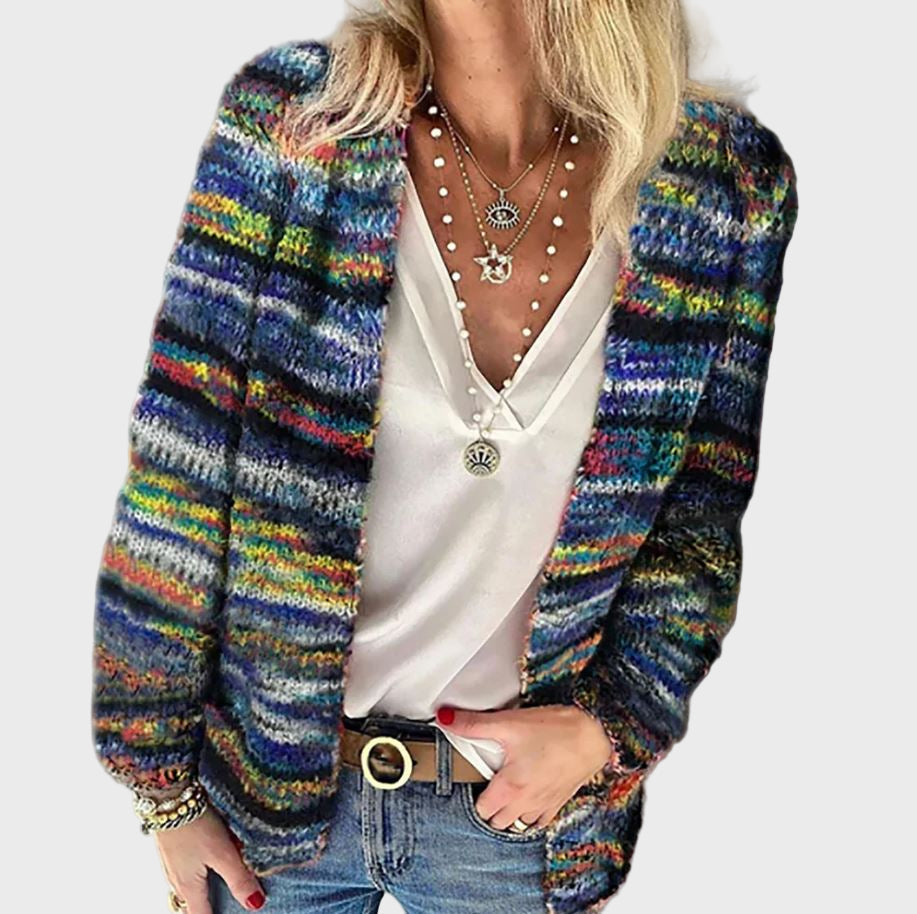 Vibrant Cozy Knit Cardigan