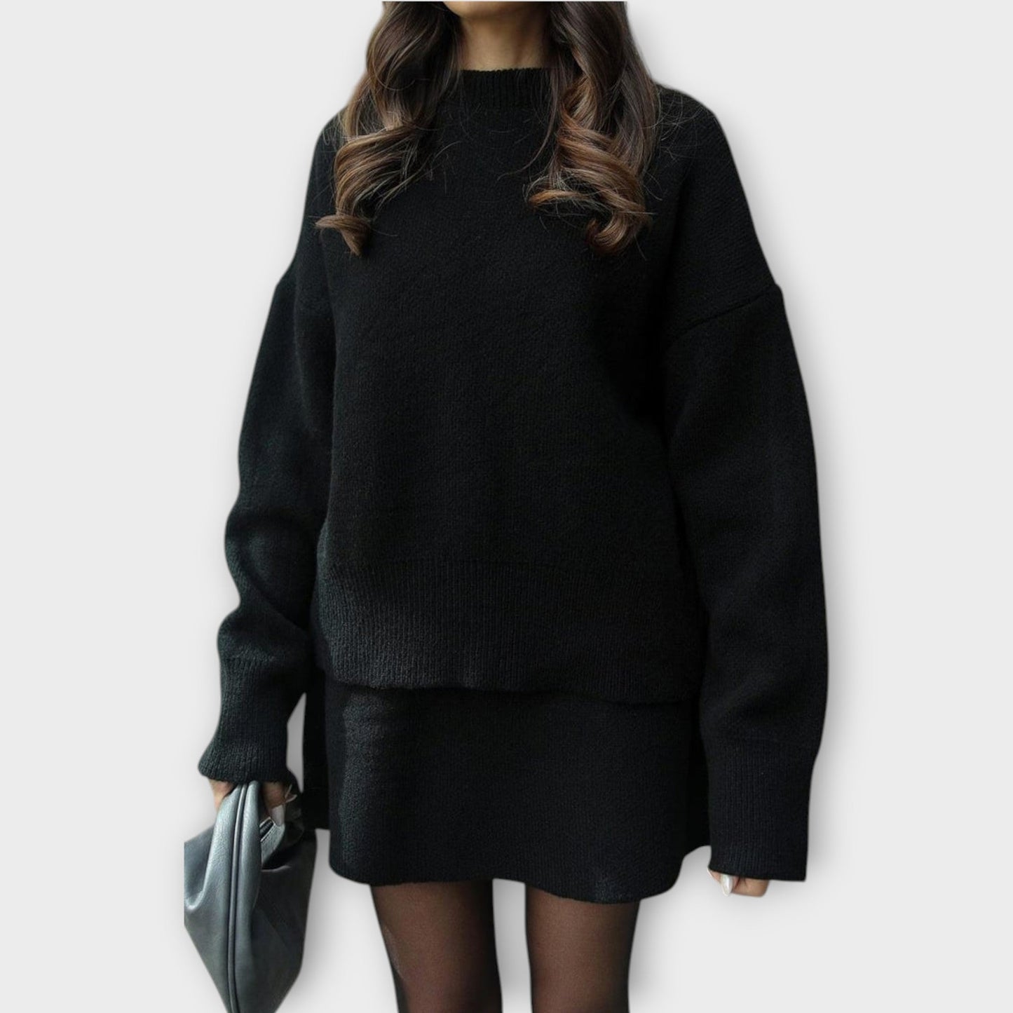 Knitted Skirt Two Piece Set