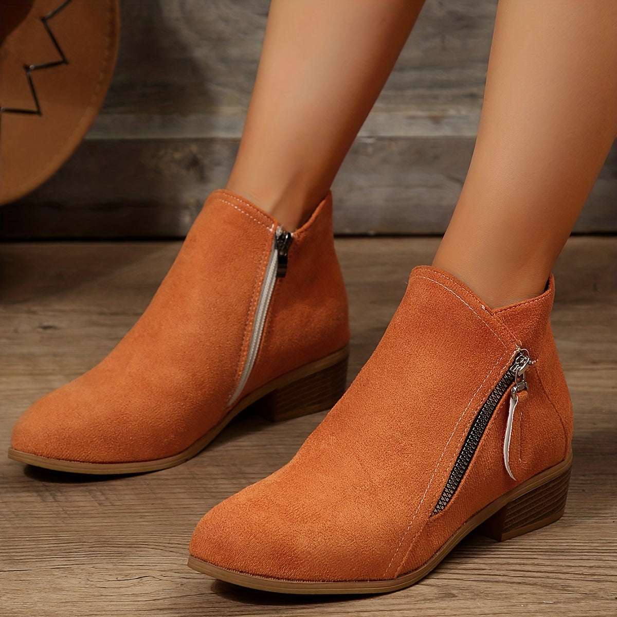 Seren - Sleek Pointed-Toe Ankle Boots with Heel and Zip
