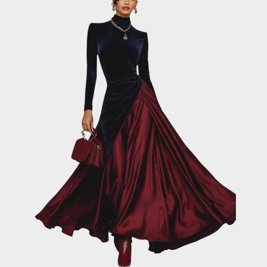 Elegant Draped Maxi Dress