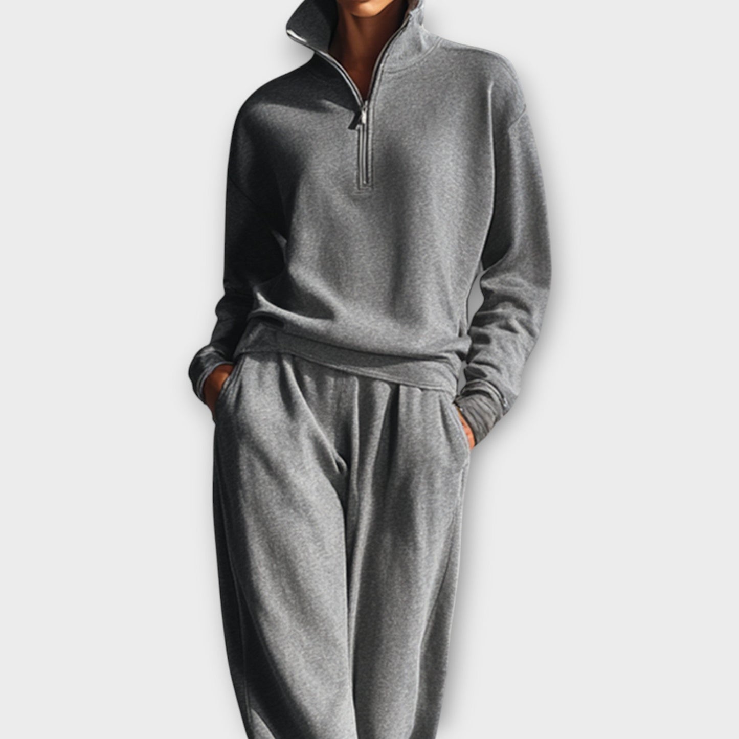 Relaxed Half-Zip Lounge Set