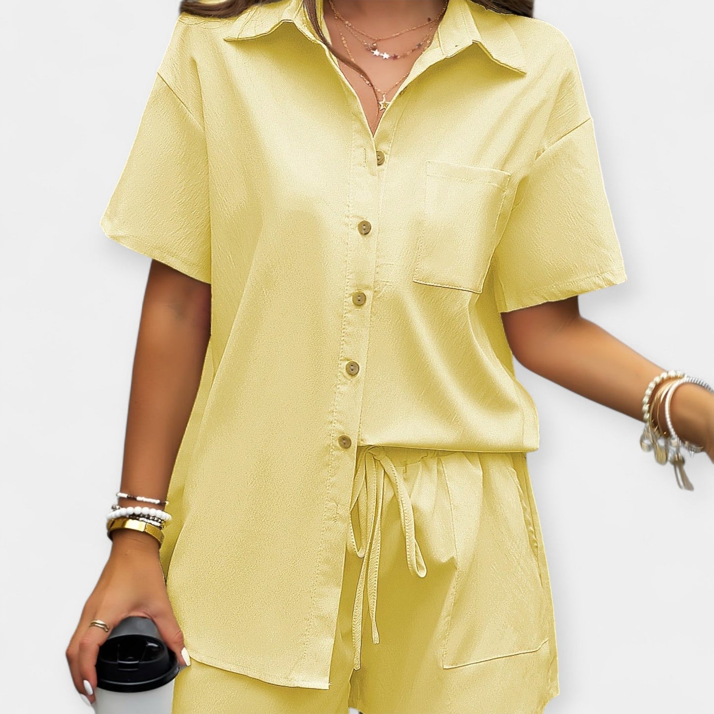 Comfortable Shirt and Shorts Set
