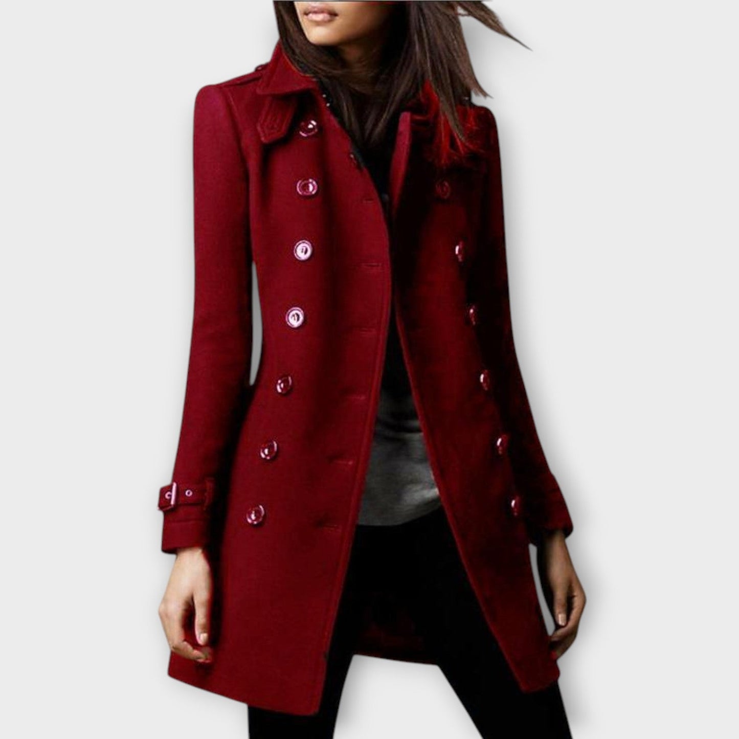 Elegant Double-Breasted Tailored Coat