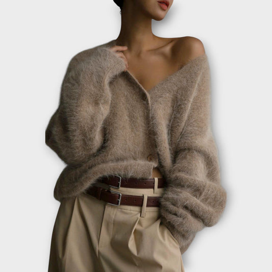 Cozy Luxe Off-Shoulder Cardigan