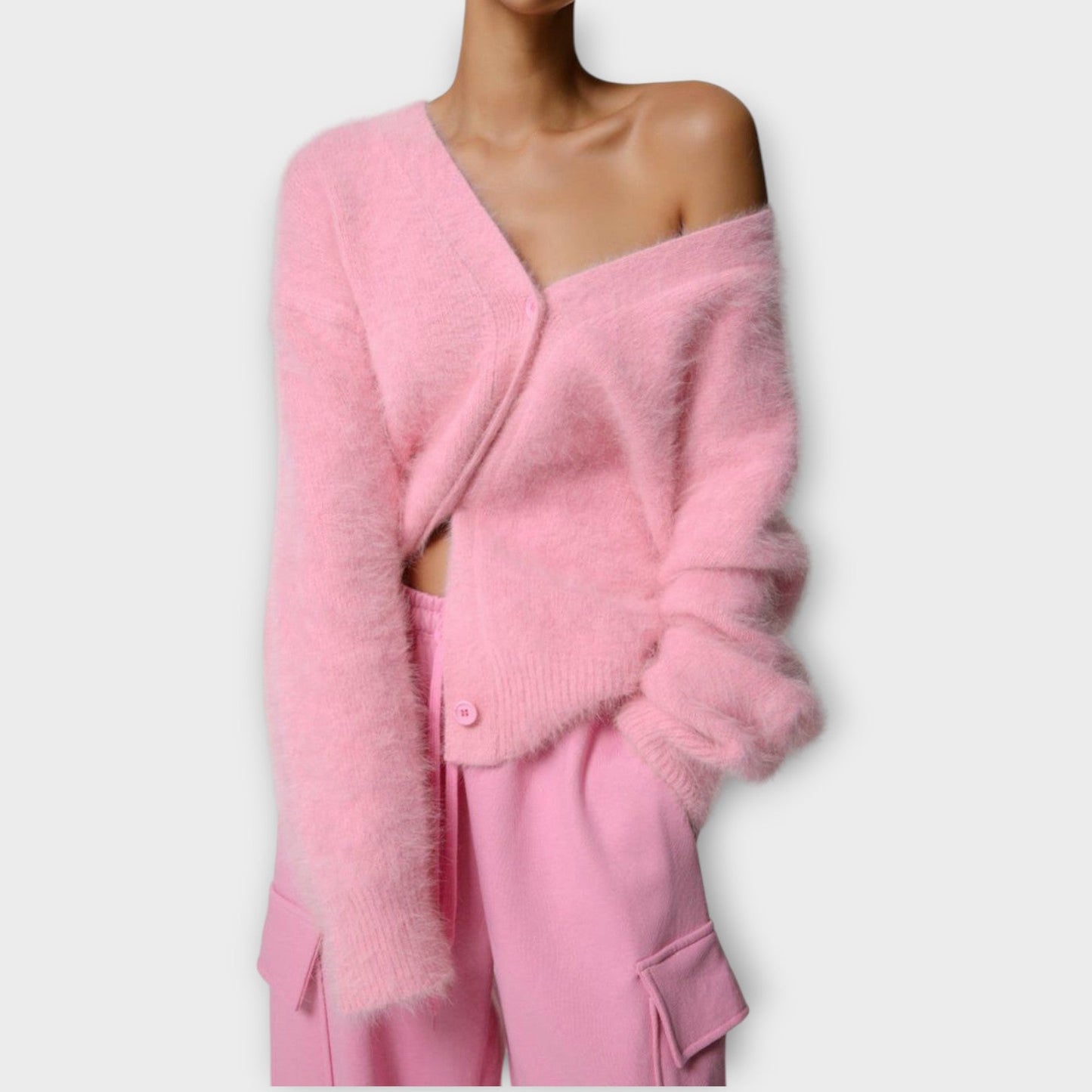 Cozy Luxe Off-Shoulder Cardigan