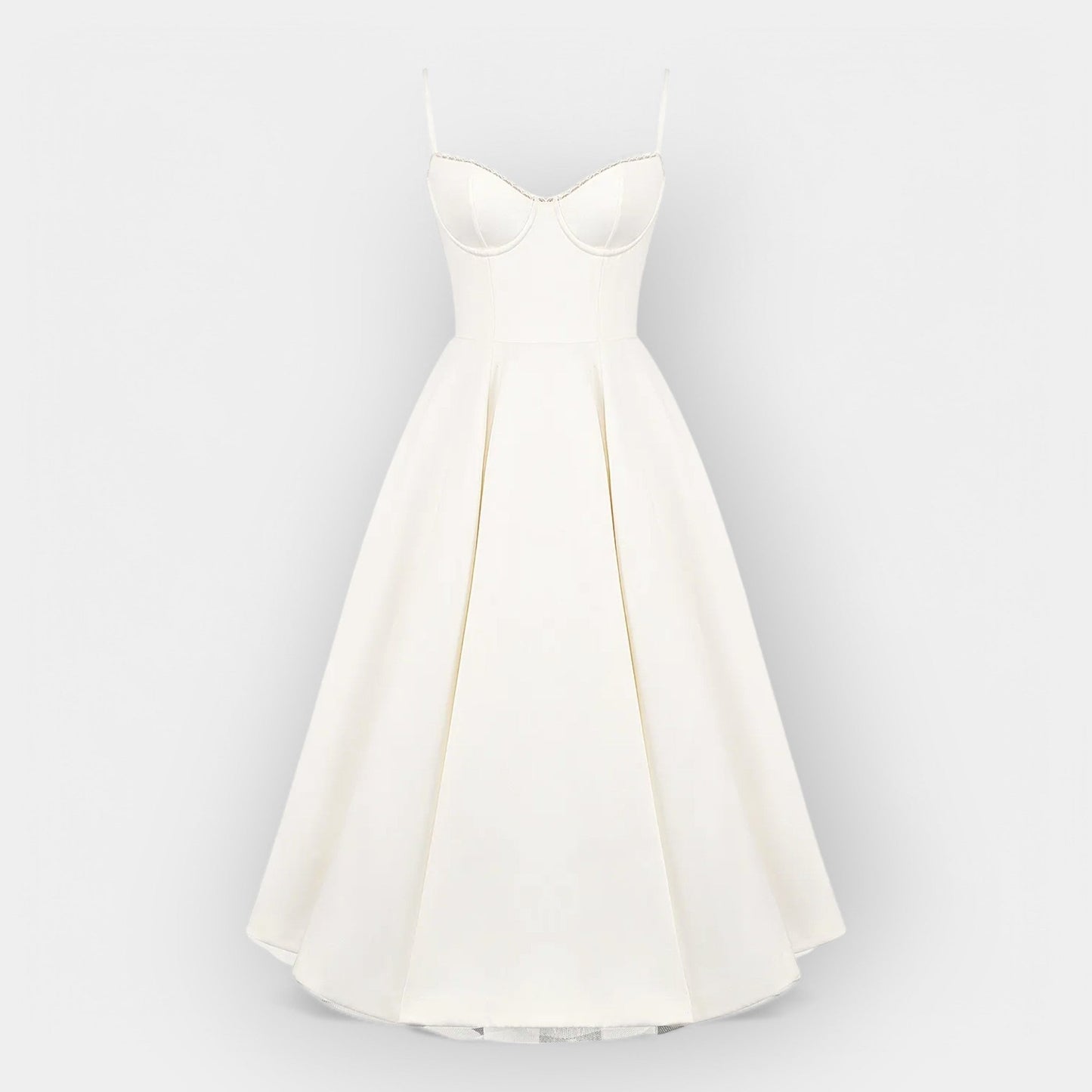 Simple White Midi Dress