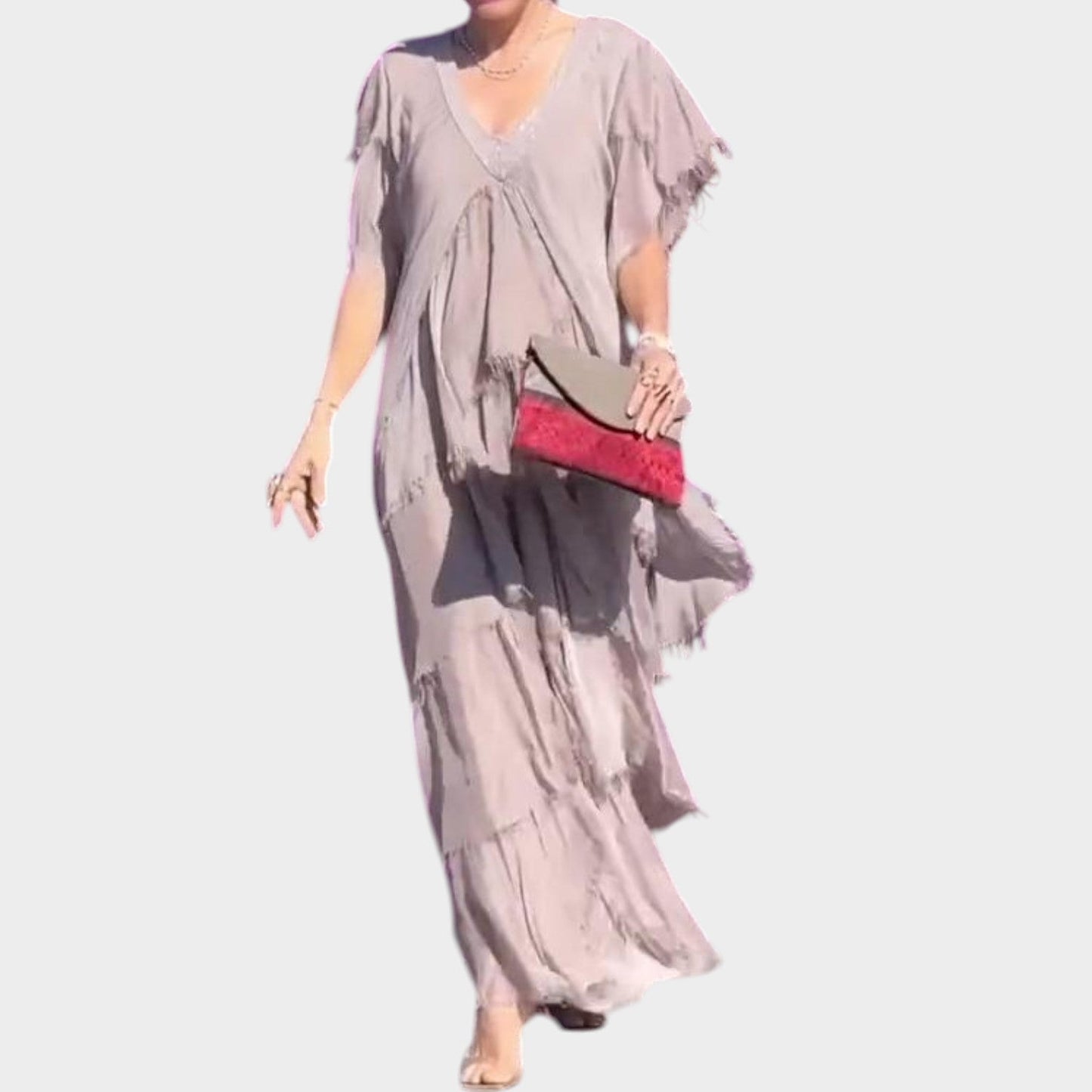 Elegant Ruffle Maxi Dress