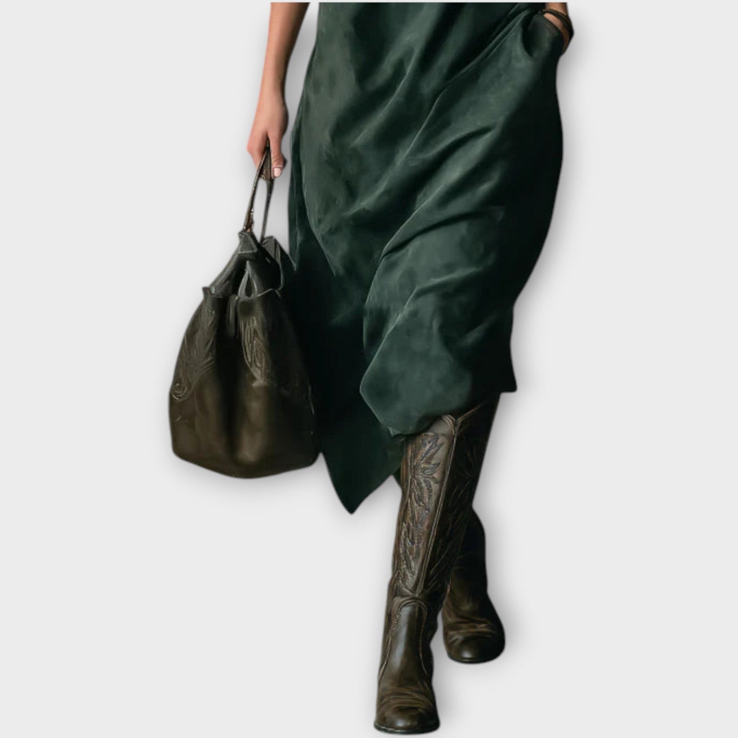 Relaxed Collared Midi Dress