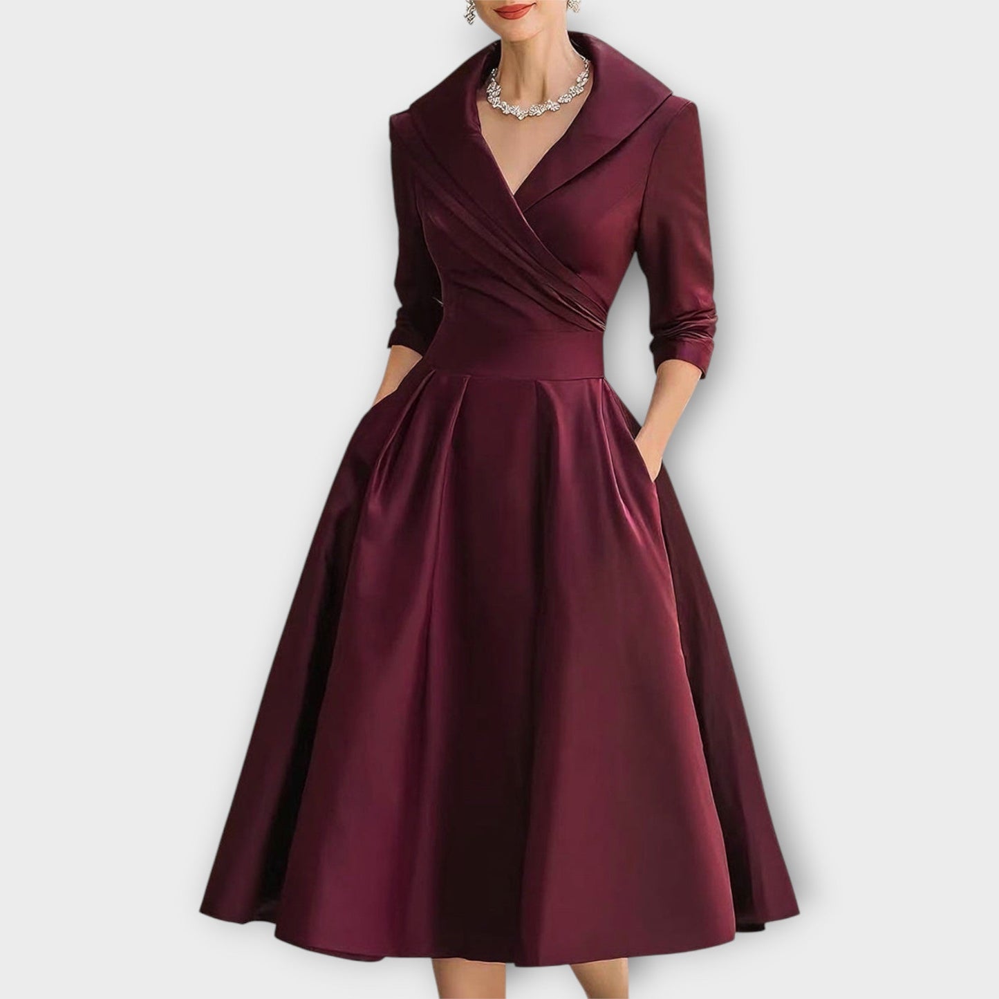 Midi Dress in Satin