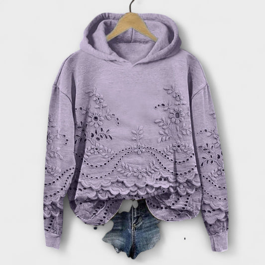 Grace – Vintage Hoodie with Floral Design