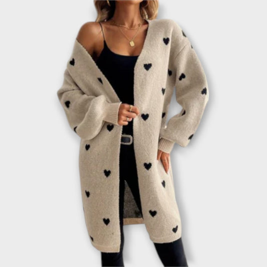 Julia - Cardigan with Heart Design
