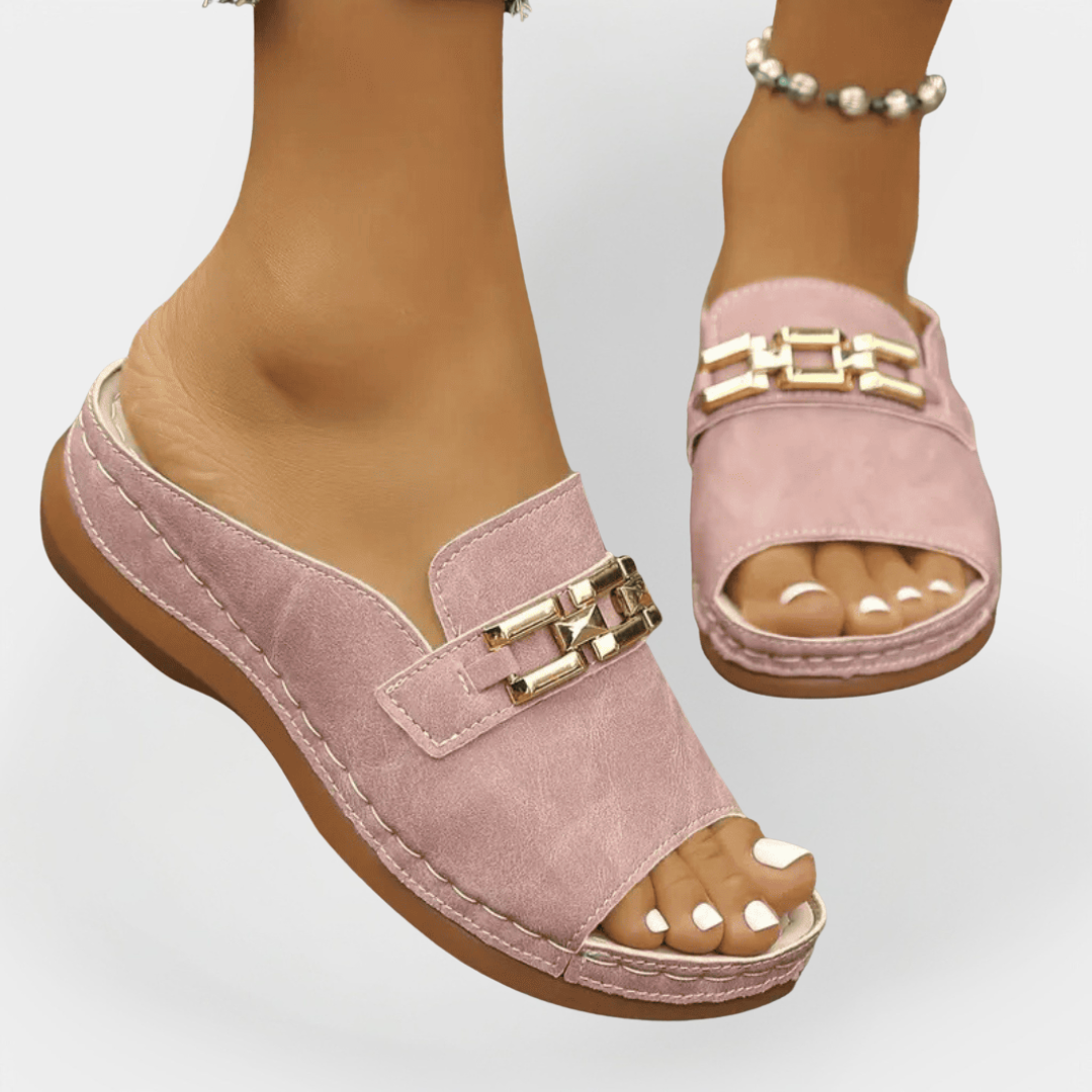 Orthopedic Leather Flip-Flops