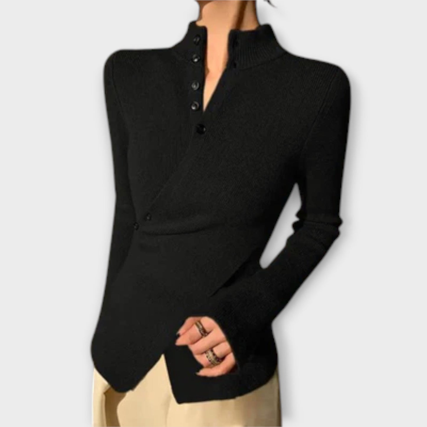 Michiko – Elegant Slim Fit Knitted Top
