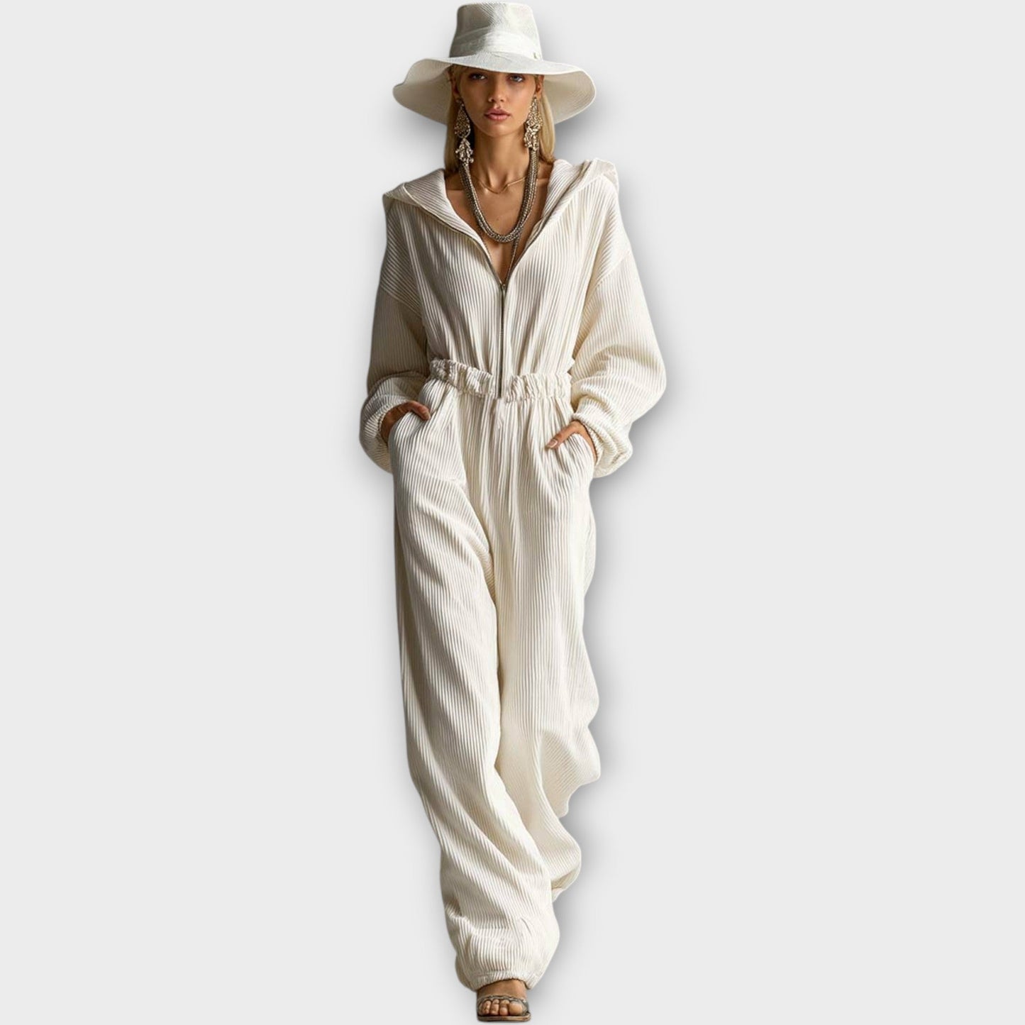 Effortless Pleated Wide-Leg Jumpsuit