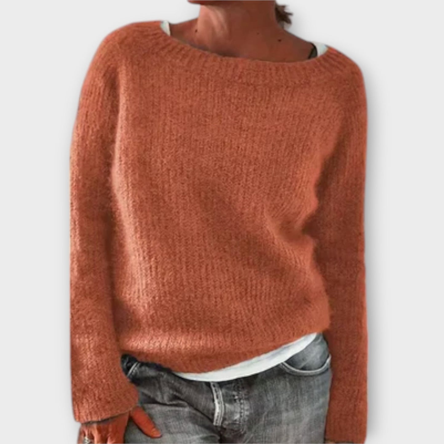 Knitted Blouse with Minimal Design