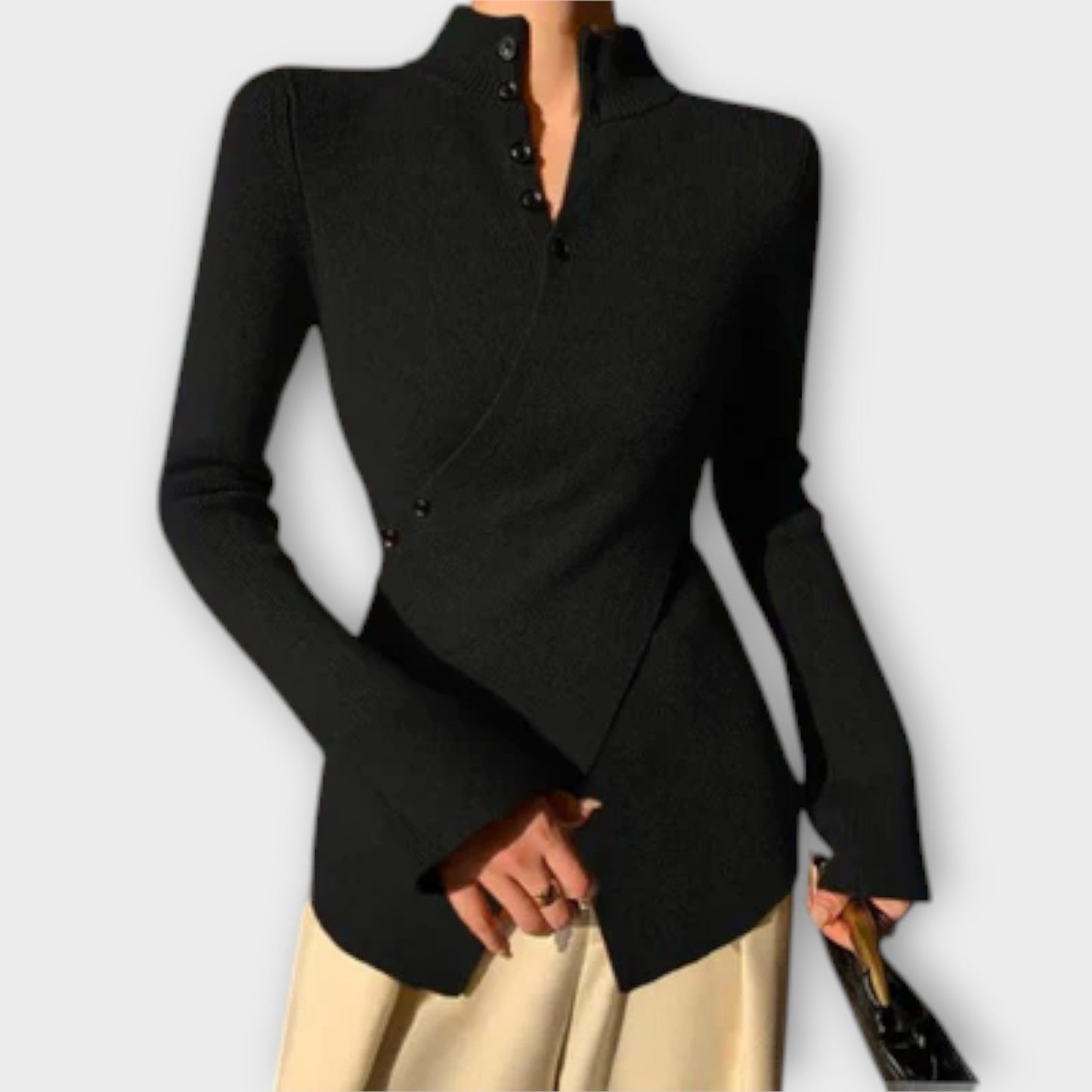 Michiko – Elegant Slim Fit Knitted Top
