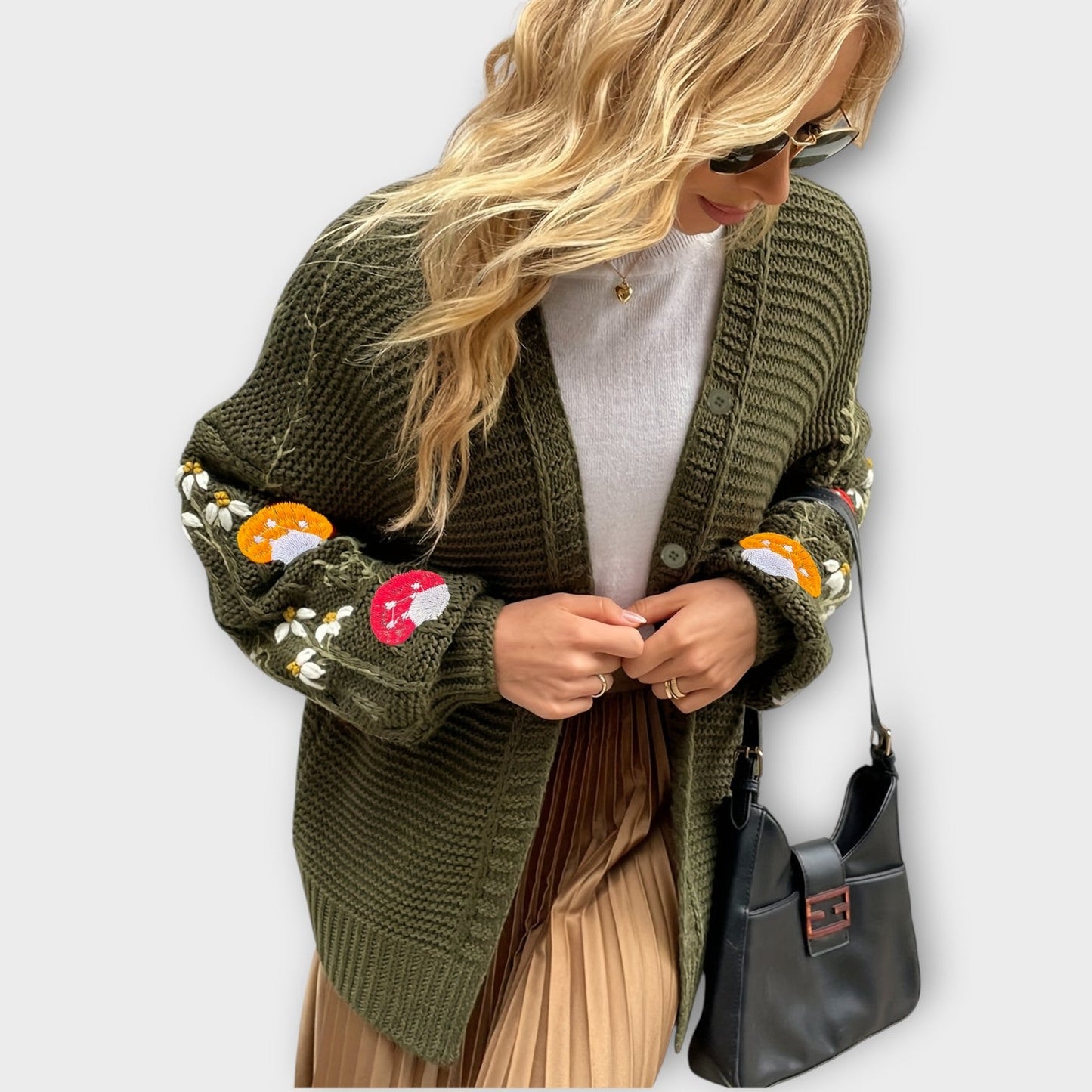 Whimsical Embroidered Cardigan