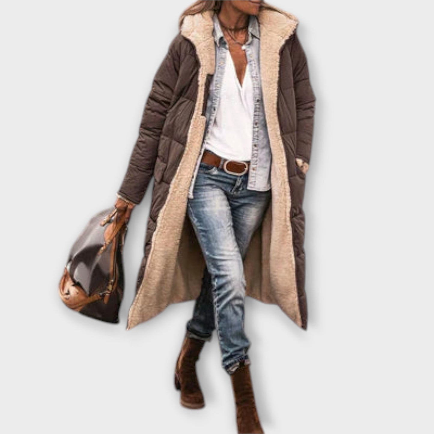 Longline Sherpa-Lined Winter Coat