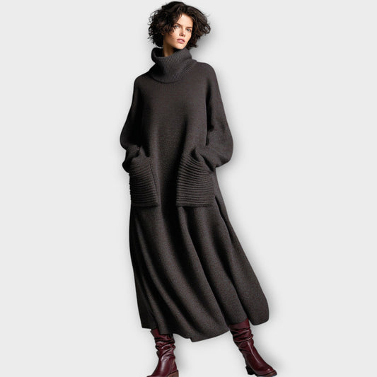 Luxe Turtleneck Knit Maxi Dress