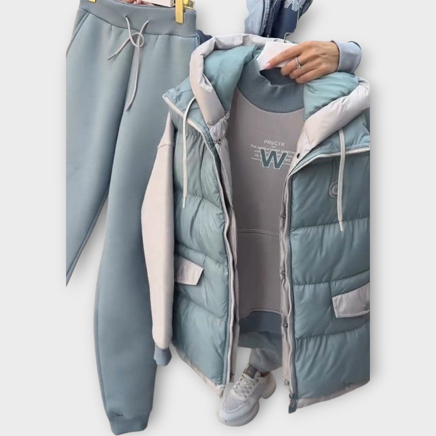 Cozy 3-Piece Winter Set – Turtleneck, Vest & Pants