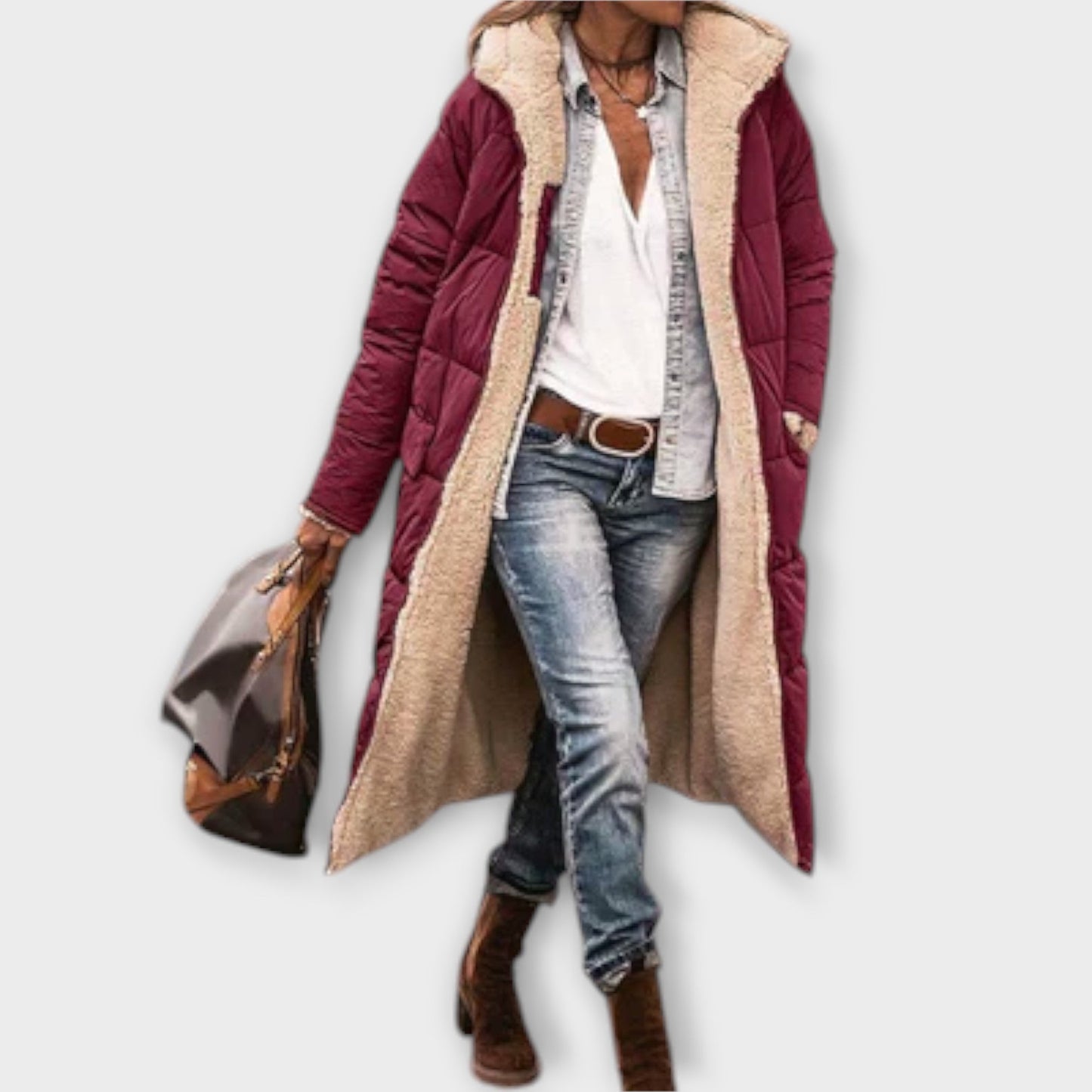 Longline Sherpa-Lined Winter Coat