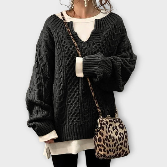 Cozy Oversized Cable-Knit Sweater