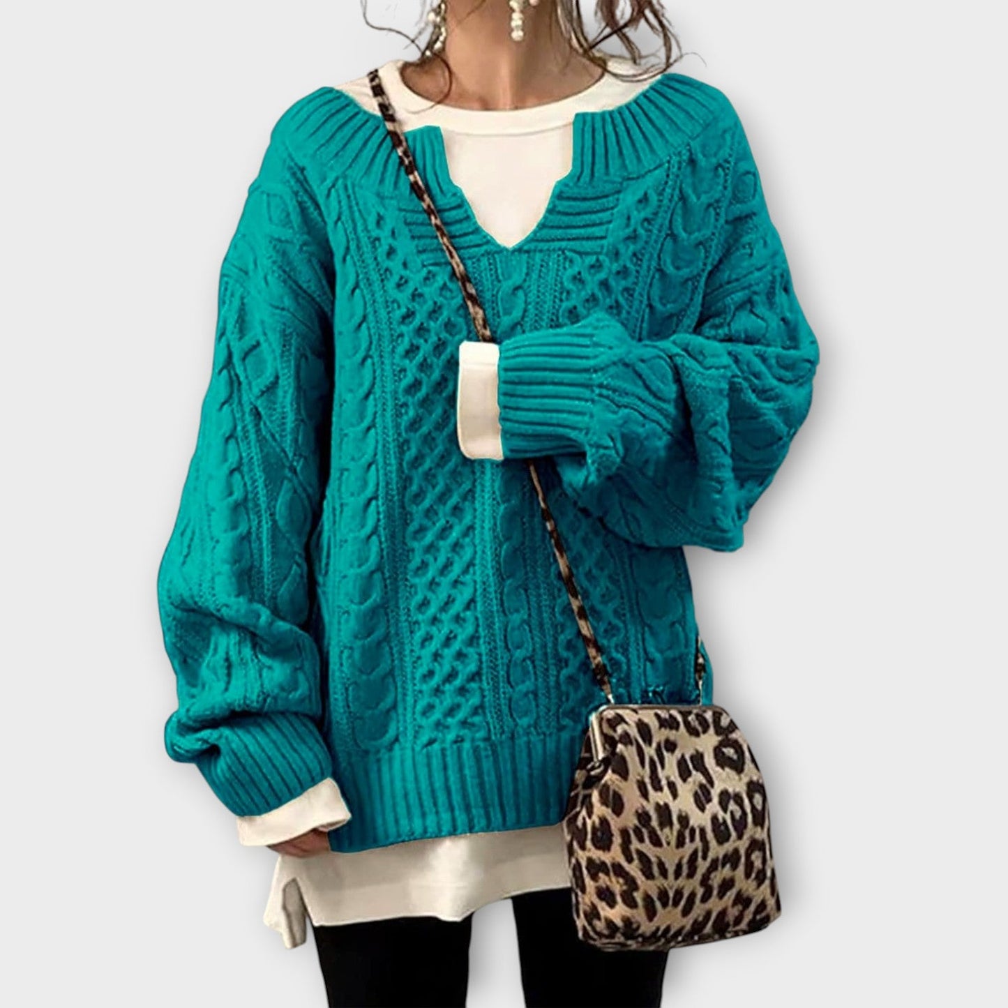 Cozy Oversized Cable-Knit Sweater