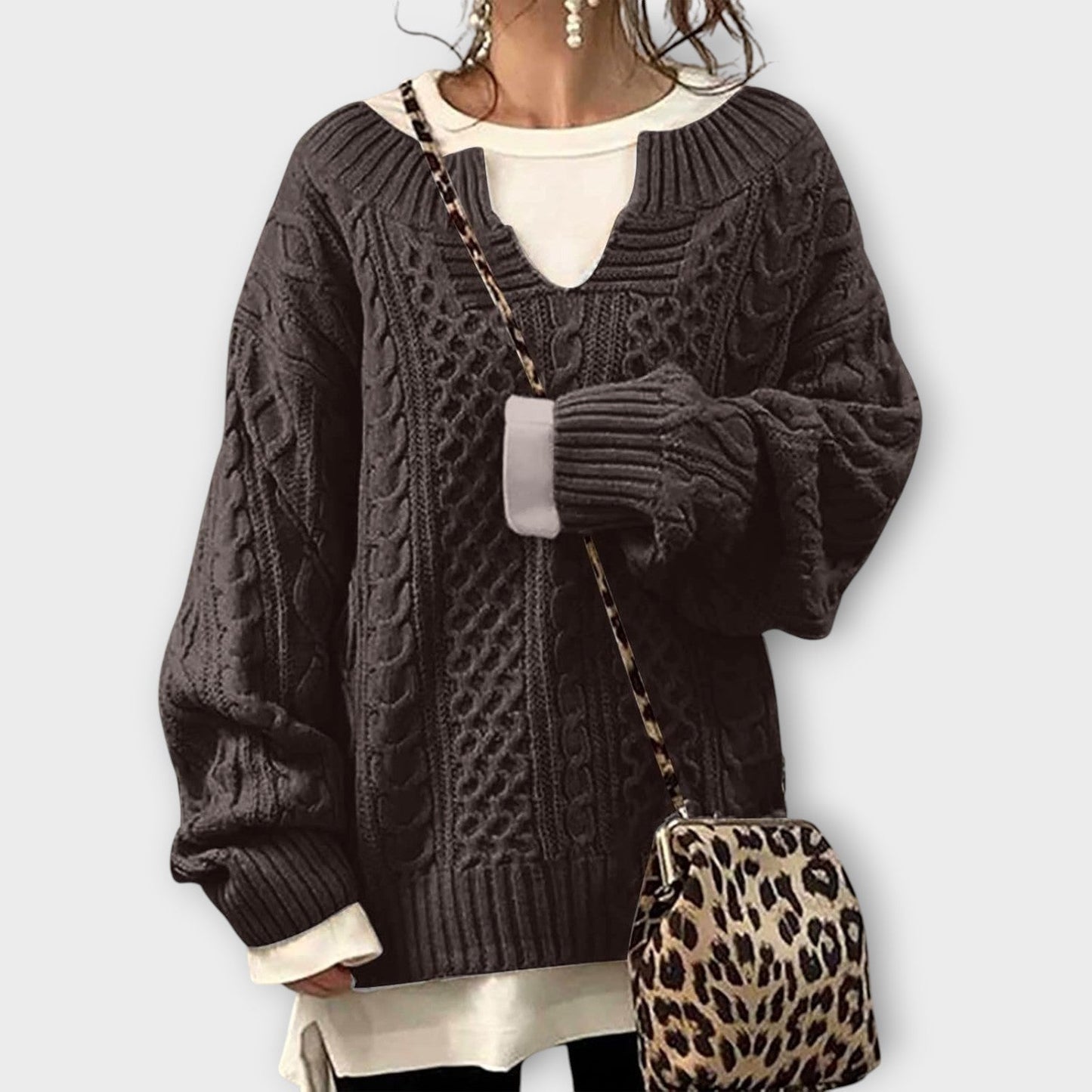 Cozy Oversized Cable-Knit Sweater