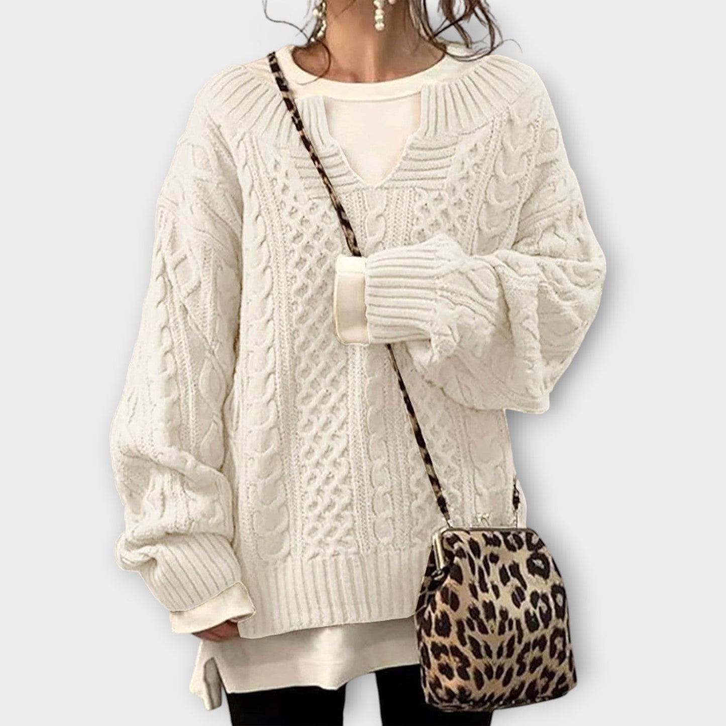 Cozy Oversized Cable-Knit Sweater