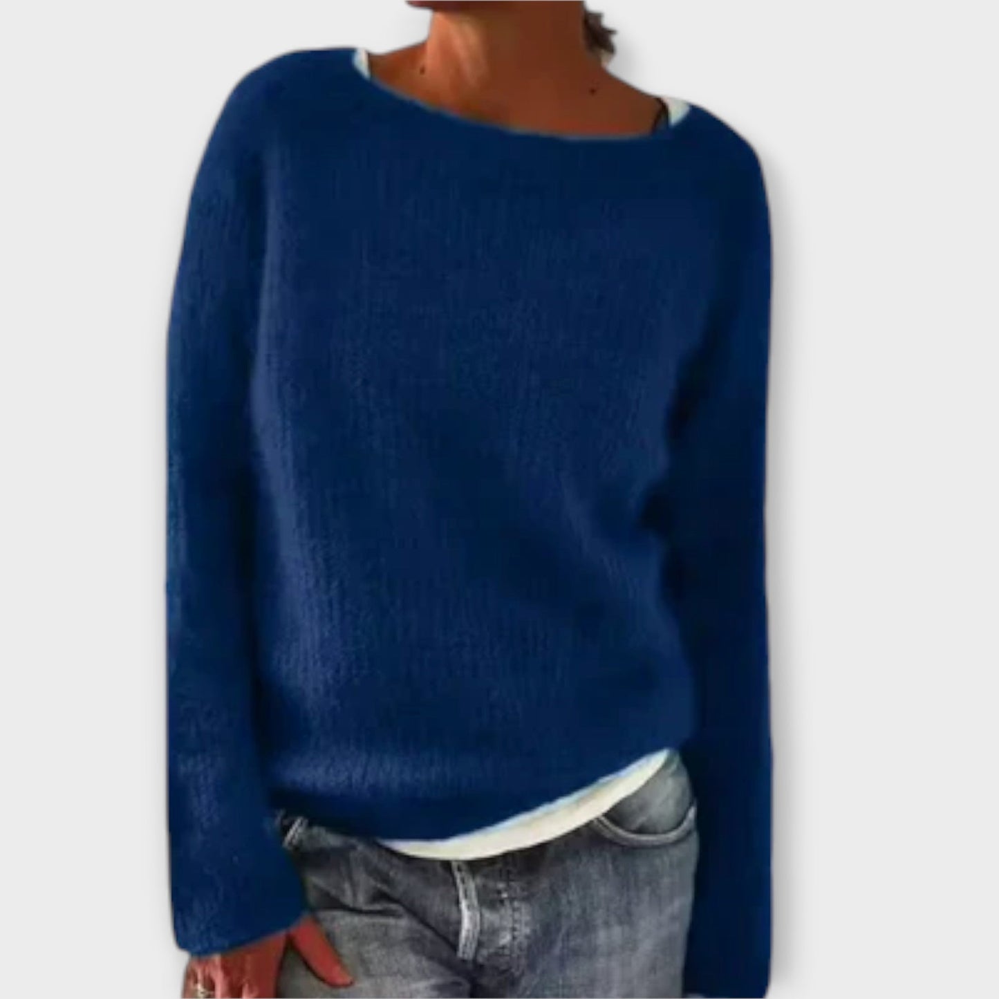 Knitted Blouse with Minimal Design