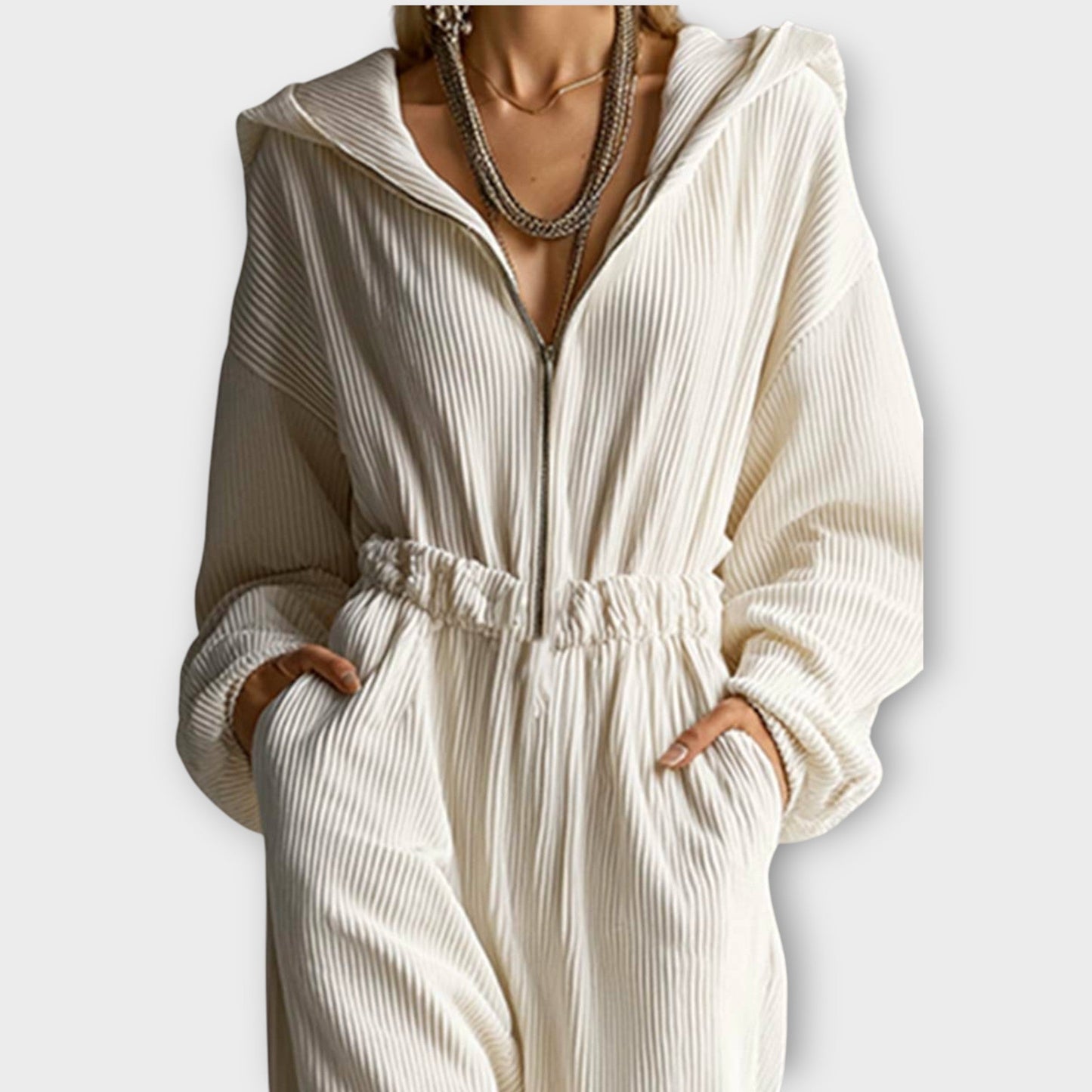 Effortless Pleated Wide-Leg Jumpsuit