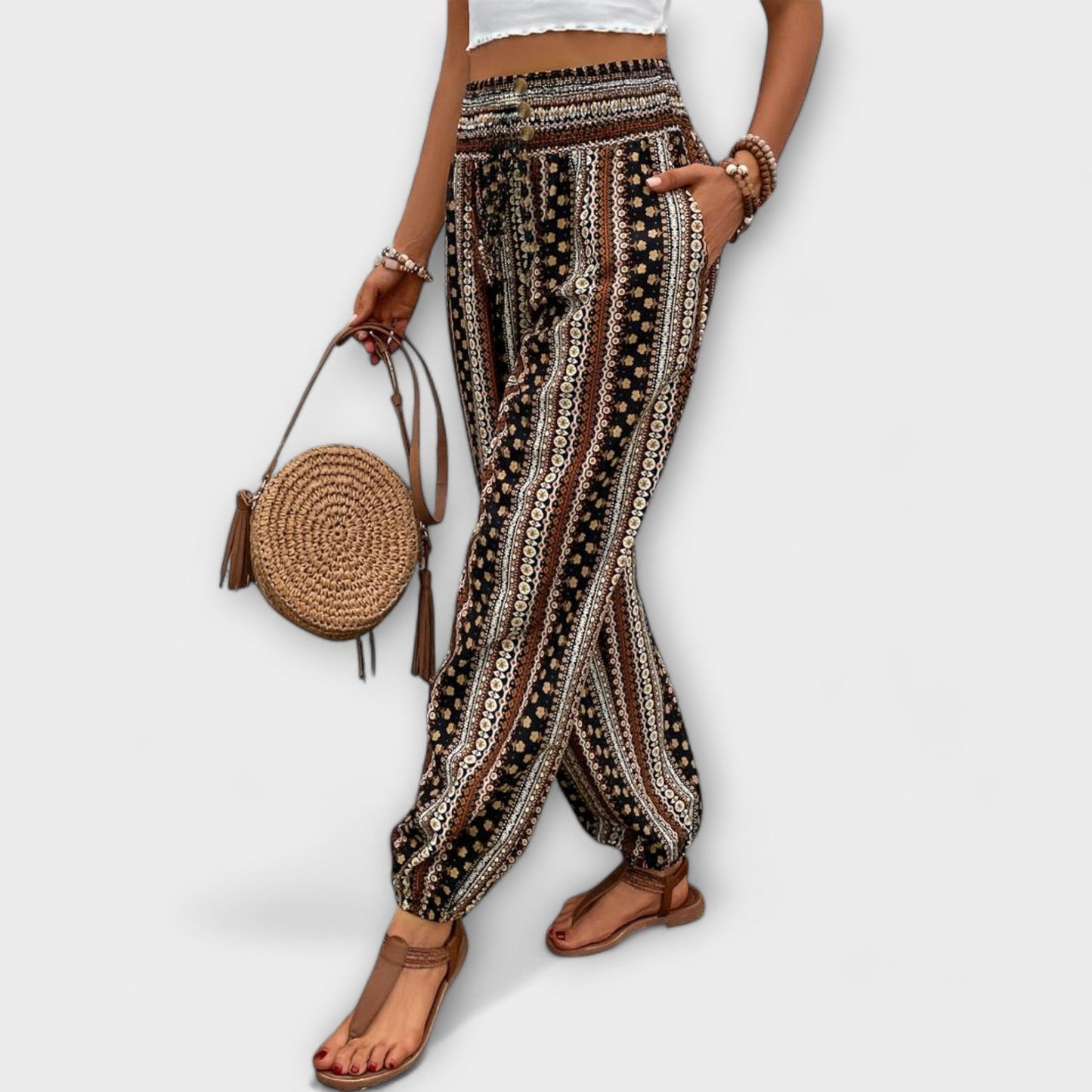 Pants with Folkloric Design