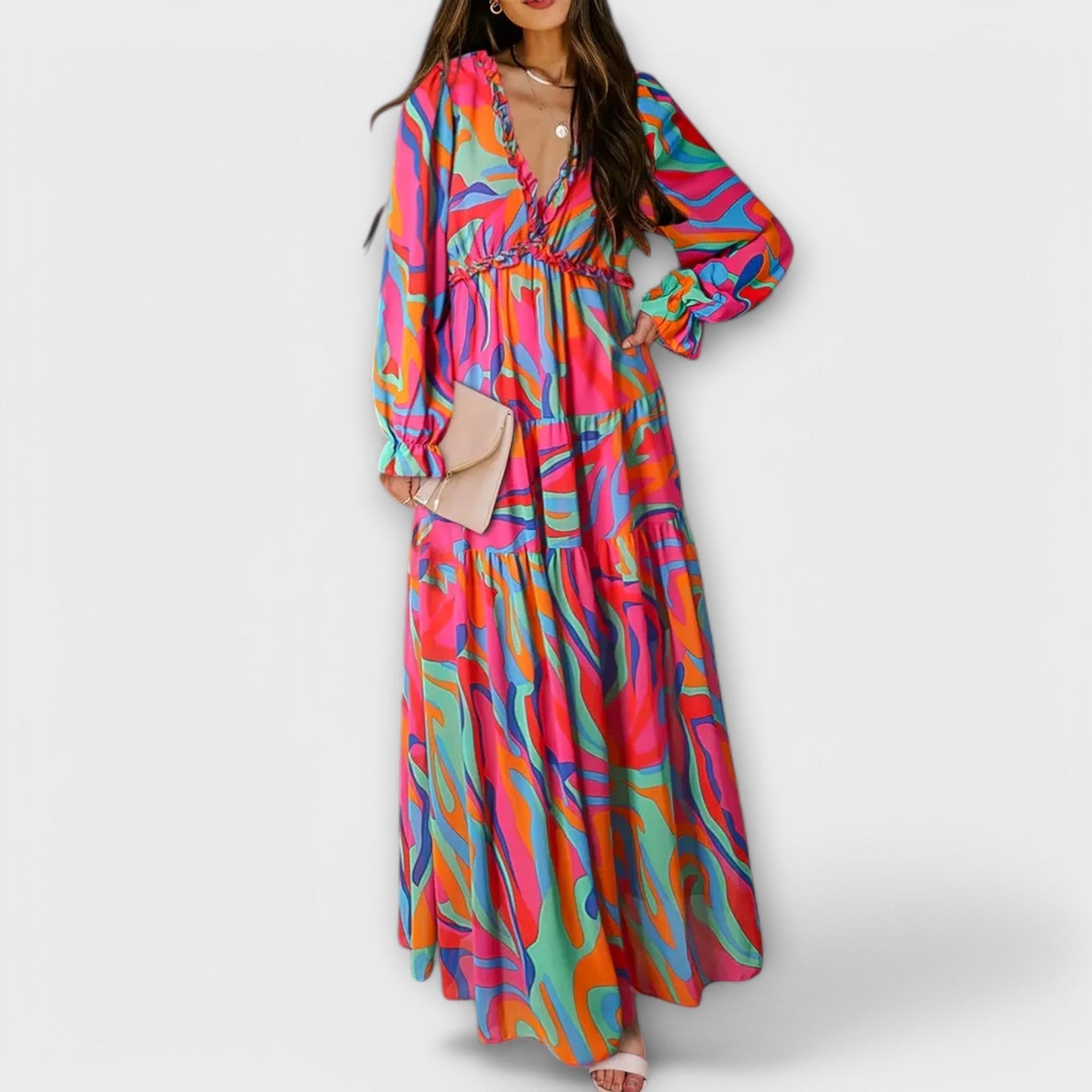 Maxi Dress with Flowers