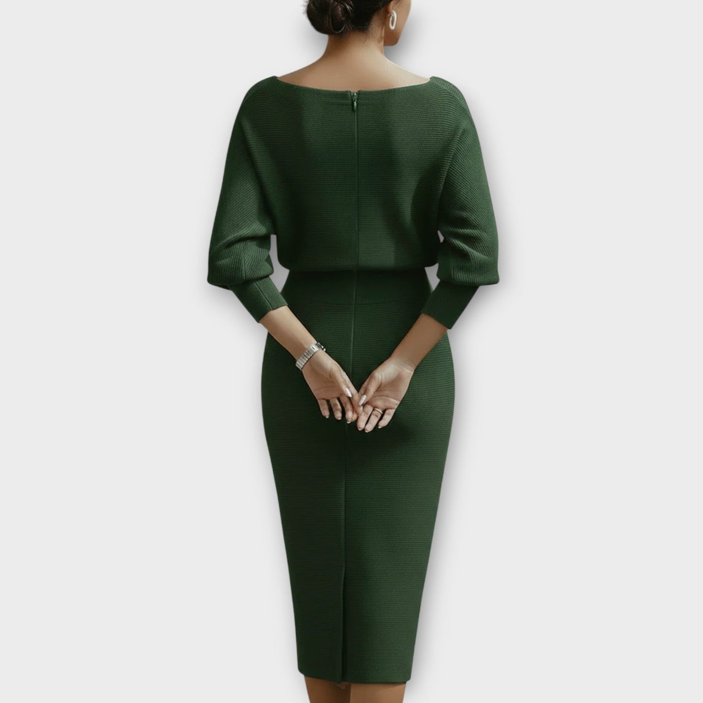 Elegant Draped Midi Dress