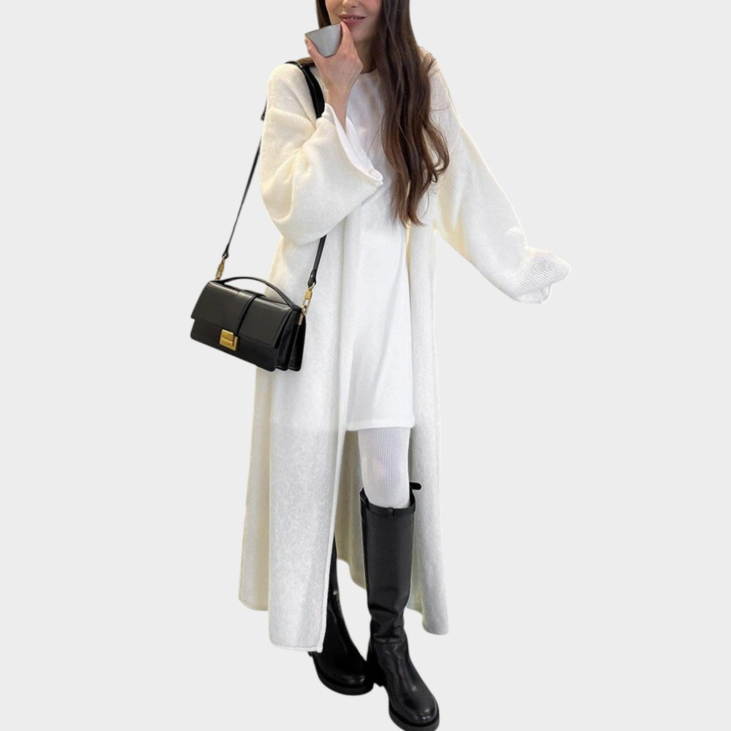 Cozy Longline Knit Cardigan