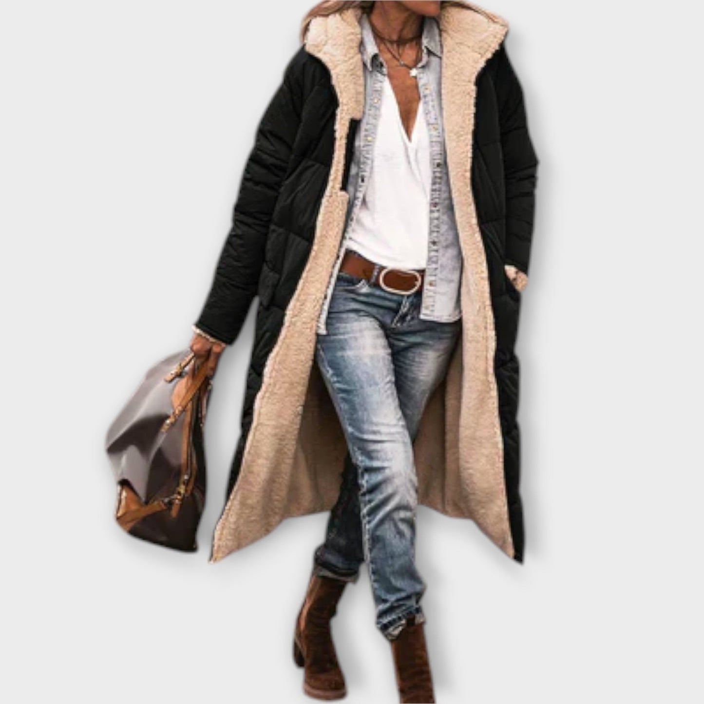 Longline Sherpa-Lined Winter Coat
