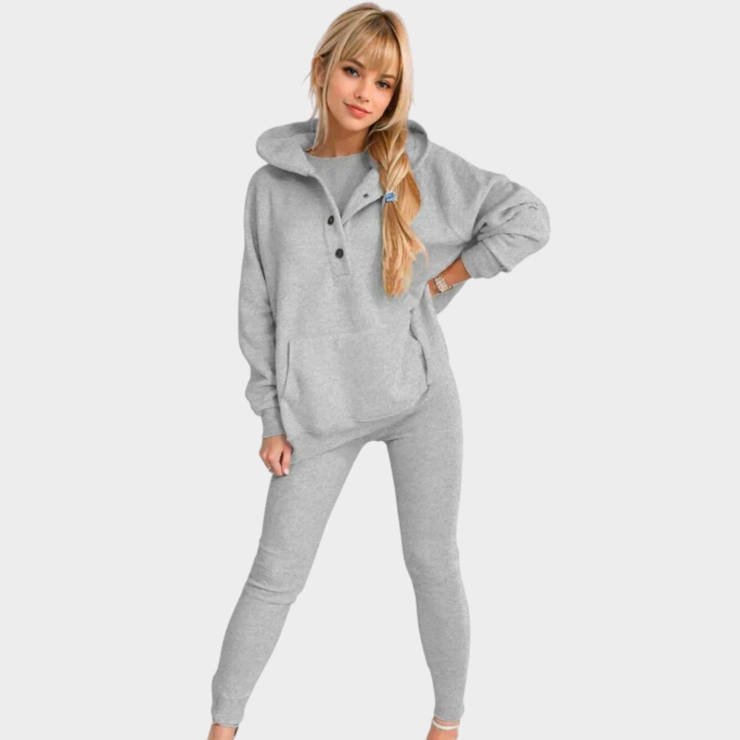 Three-Piece Ribbed Lounge Set