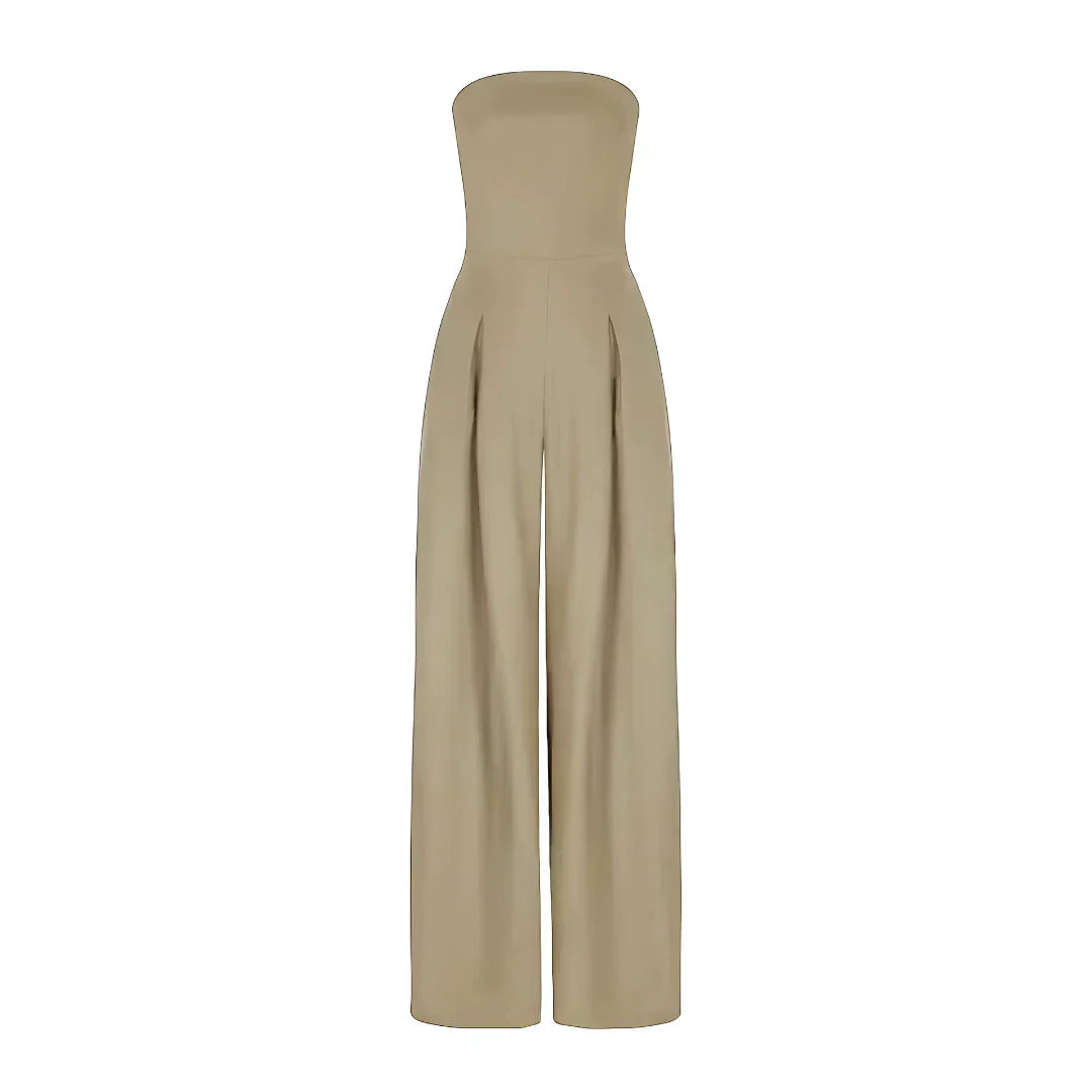 Full-Length Jumpsuit with Strapless Corset