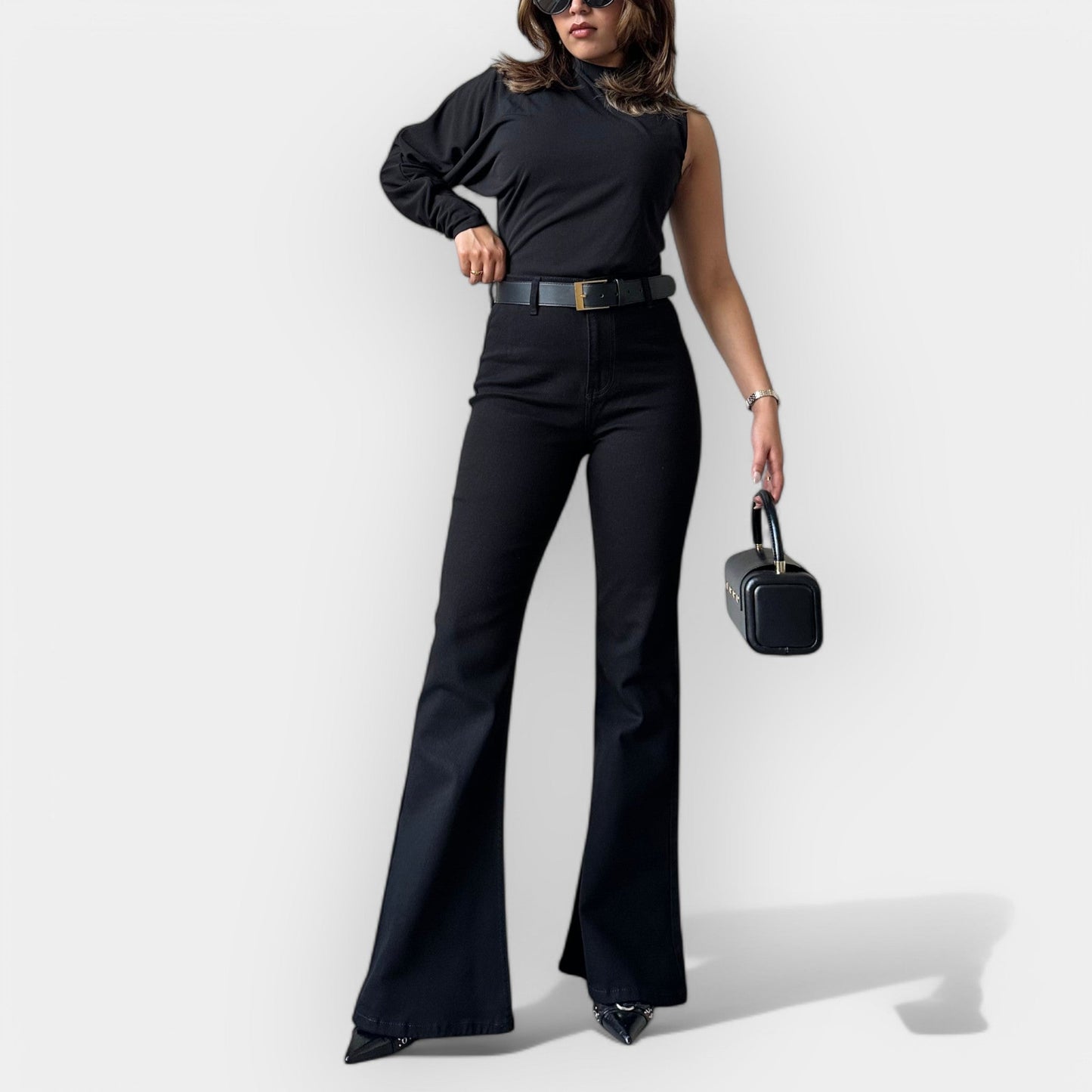 High-Waisted Flare Jeans