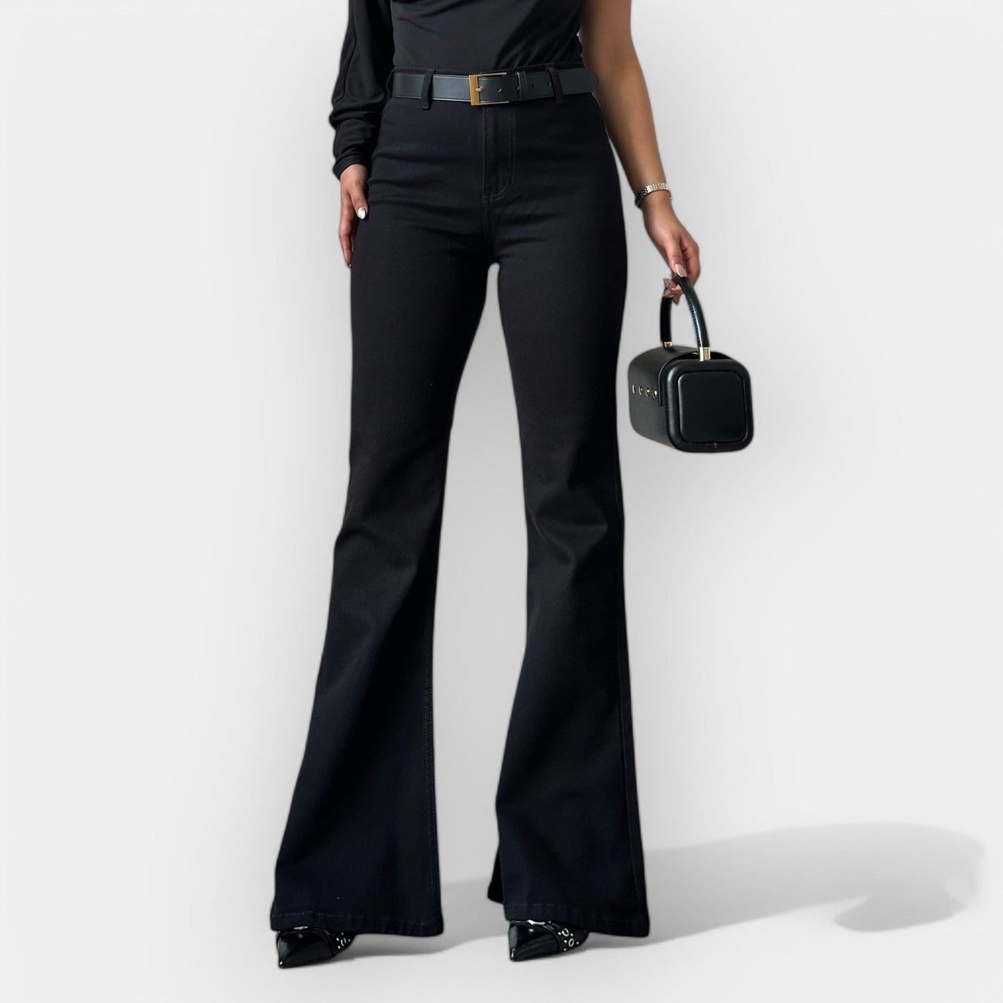 High-Waisted Flare Jeans