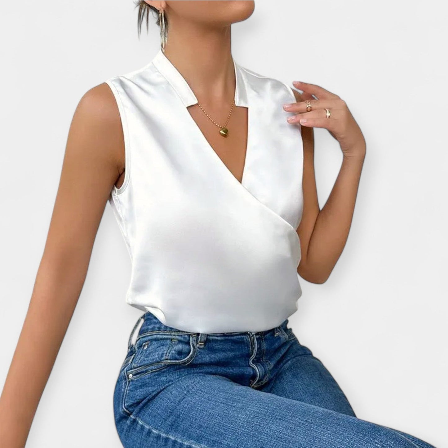 Sleeveless Monochrome Top