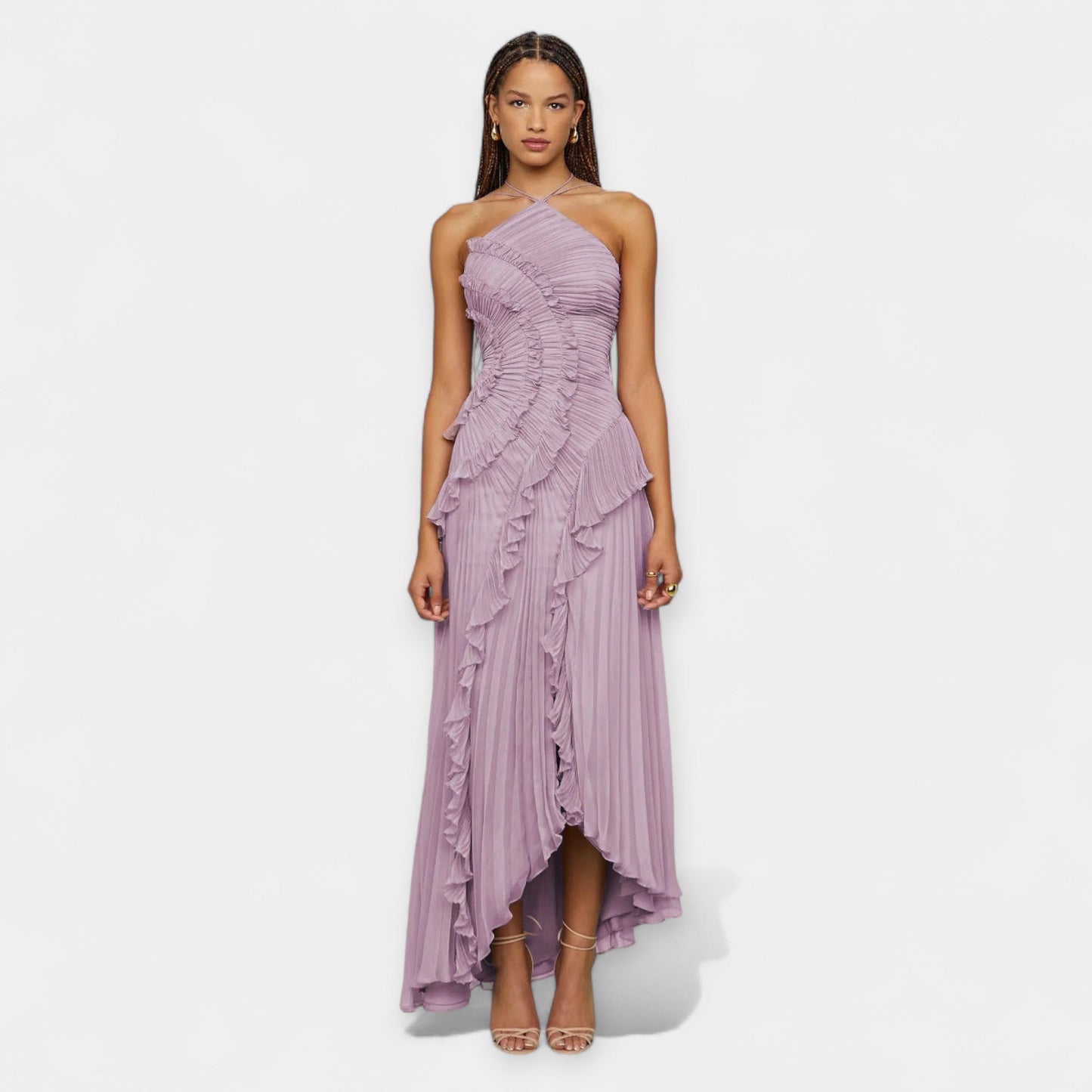 Dress with Sculpted Ruffles