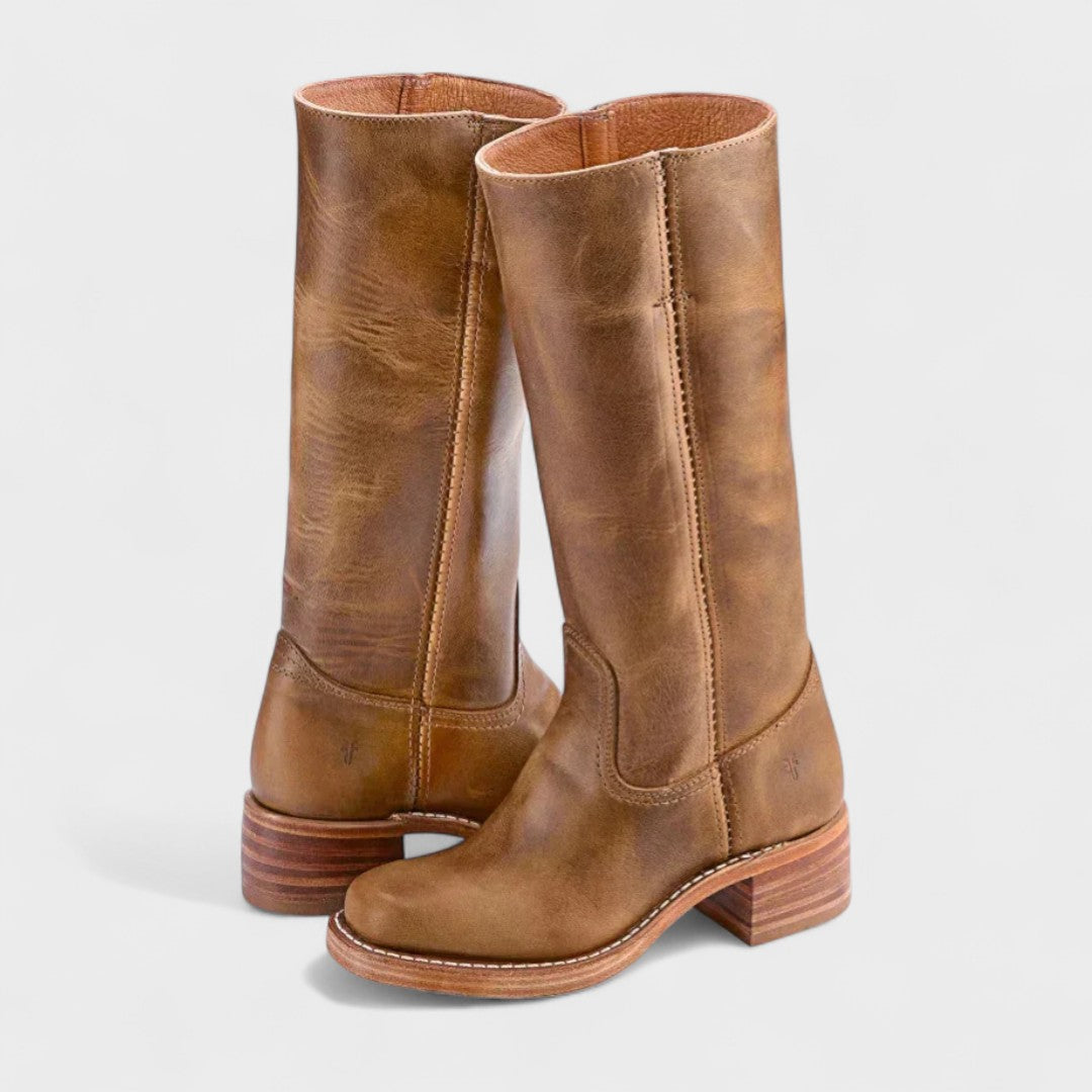 Classic Leather Knee-High Boots
