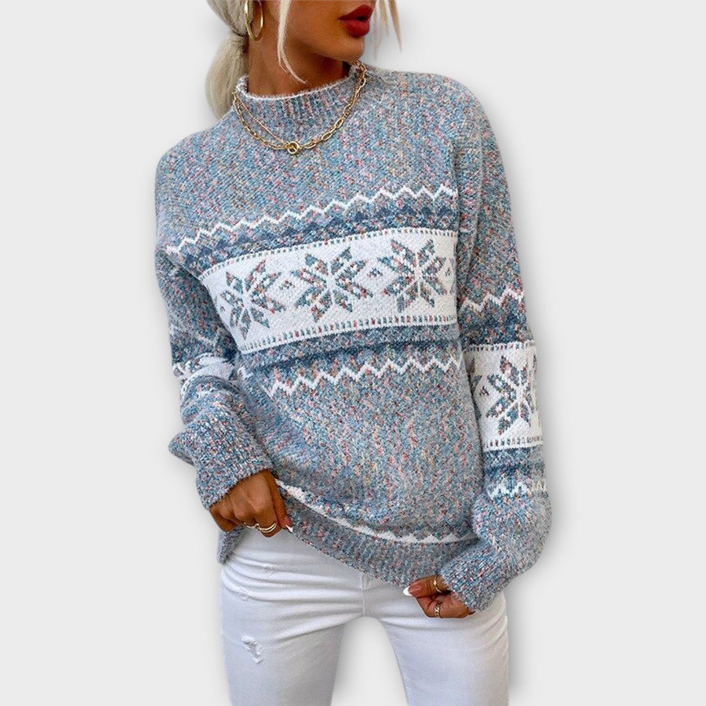 Knitted Sweater with Classic Design