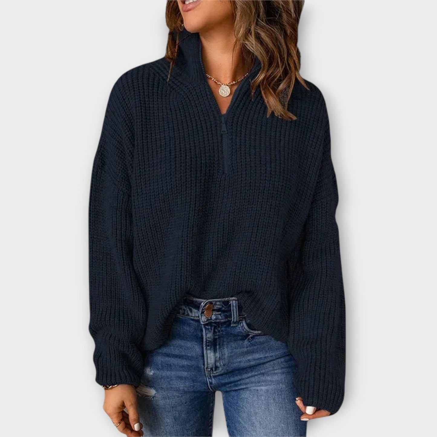 Cozy Half-Zip Knit Sweater