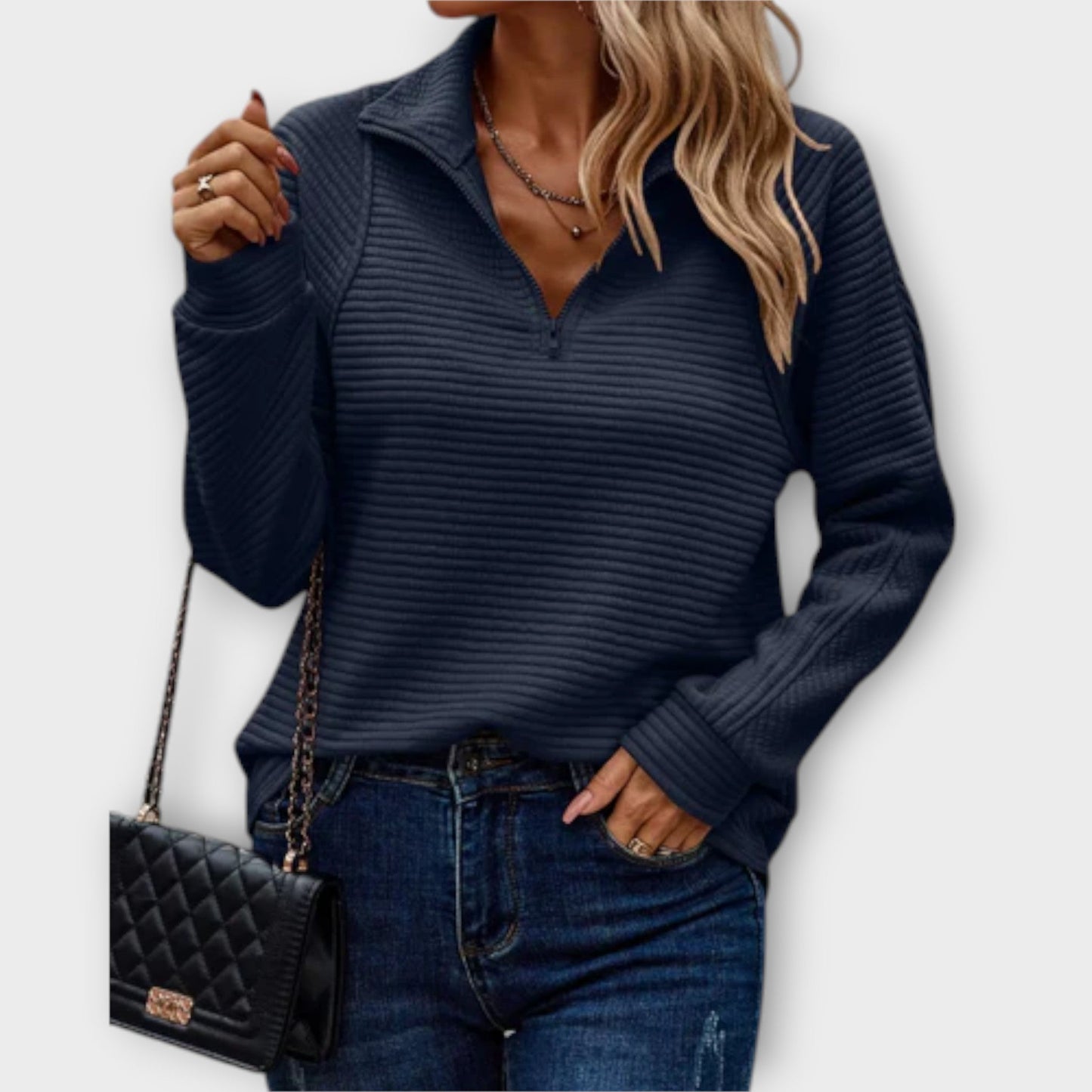 Vilja - Sweater with Half Zip