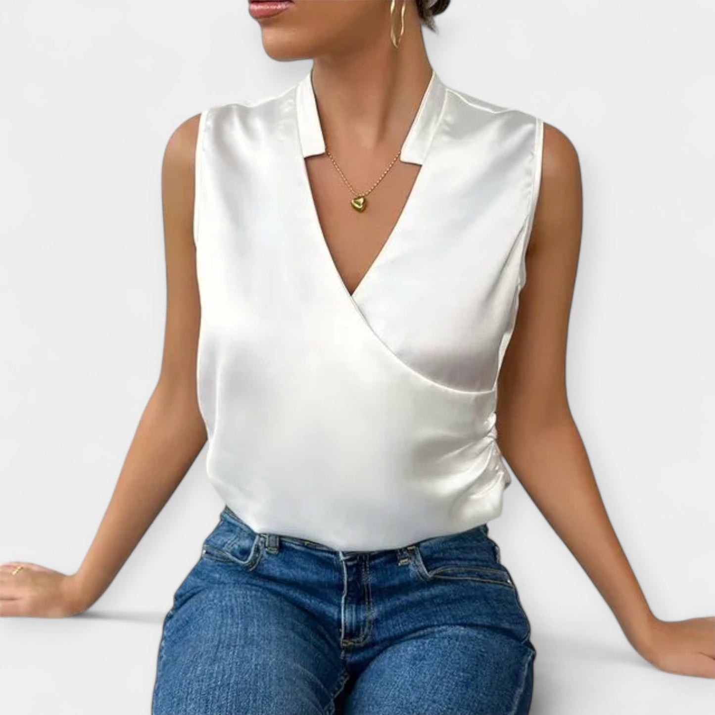 Sleeveless Monochrome Top